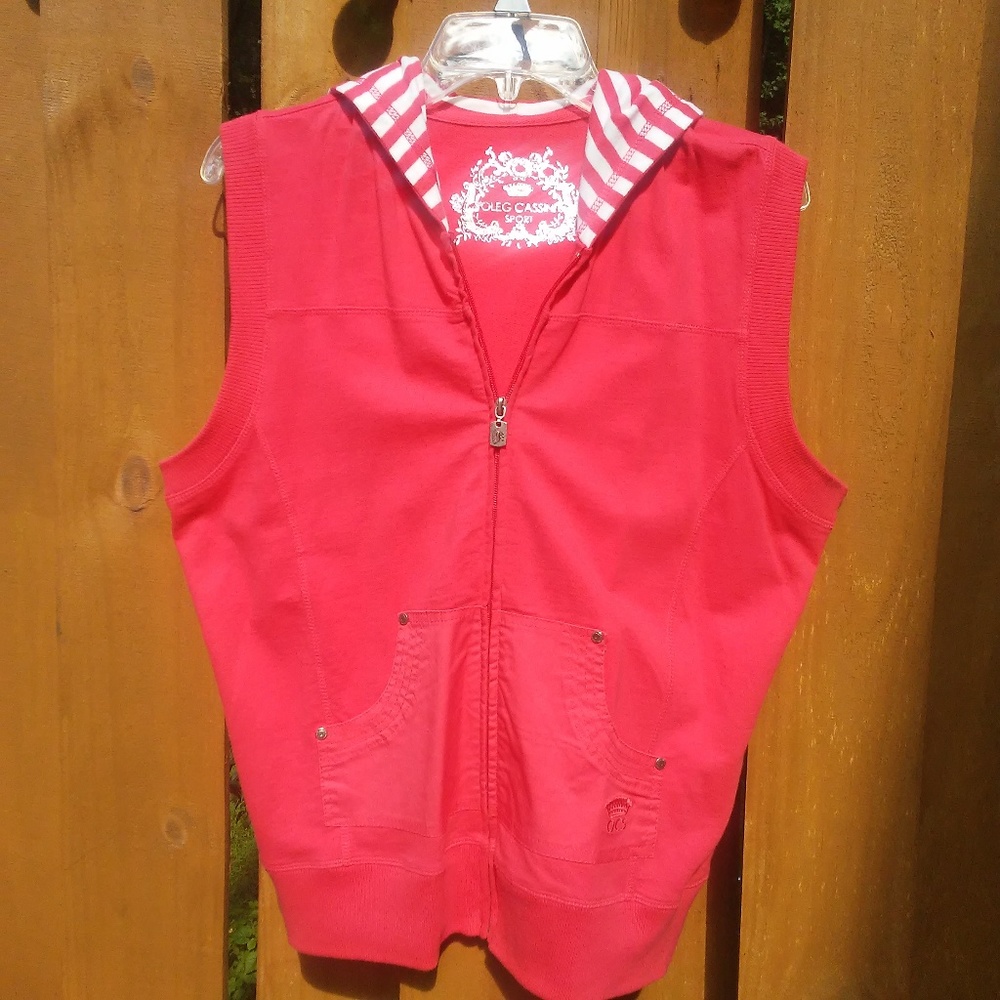 Oleg Cassini Sport Zip Up Hoodie Vest